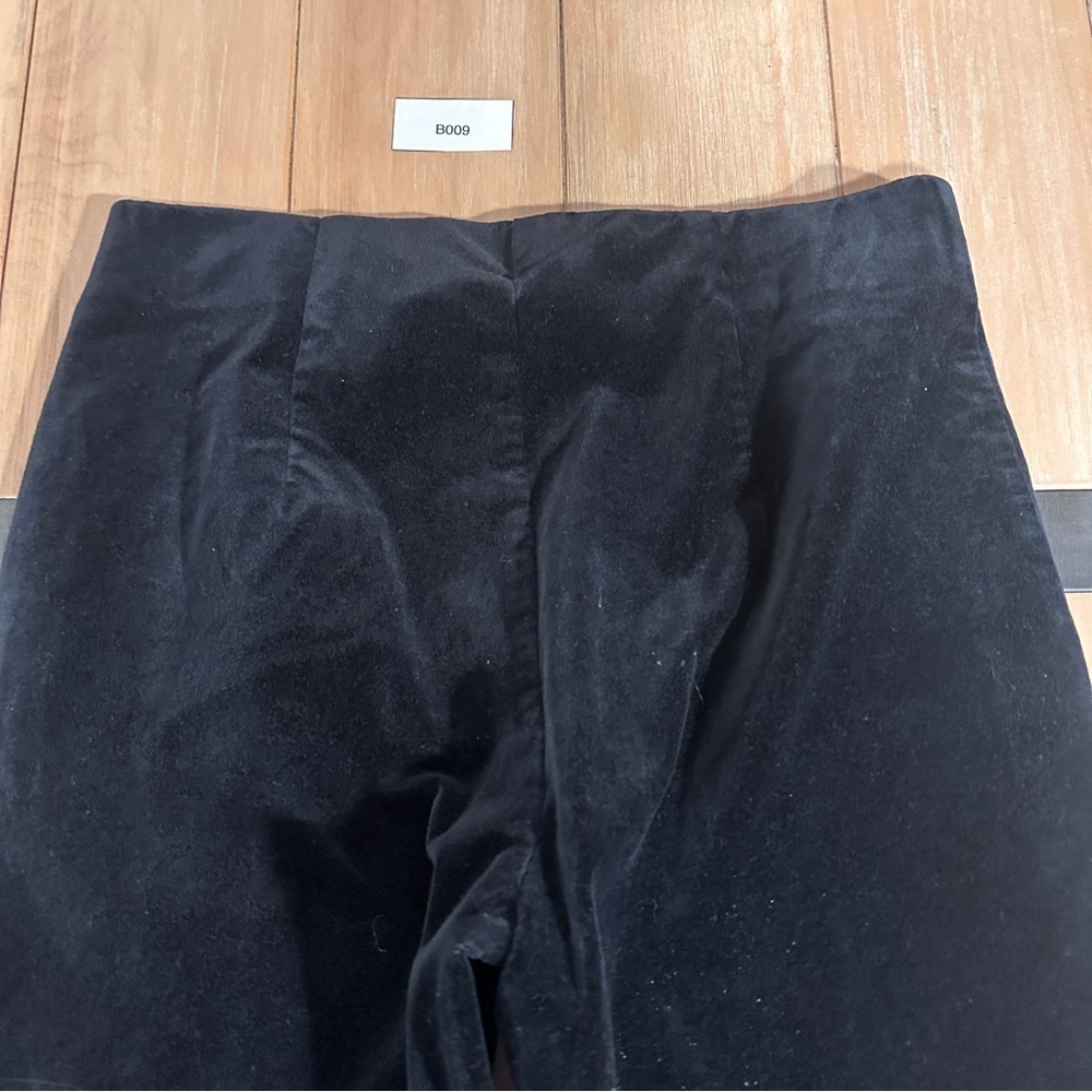 Ruby Road Black Velvet Pants Petite 4P High Rise Straight Leg Stretch Chic - Picture 6 of 7